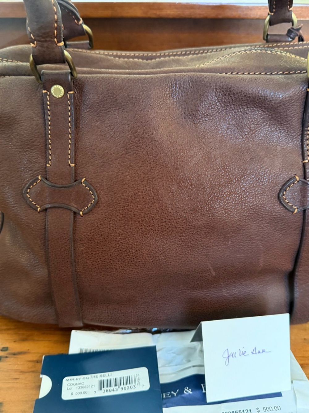 Dooney & Bourke Alto MBL07 The Kelli bag in Cognac. - Picture 3 of 15